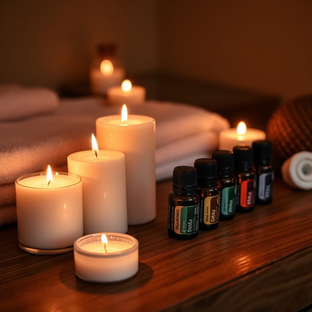 Candles and essential oils
