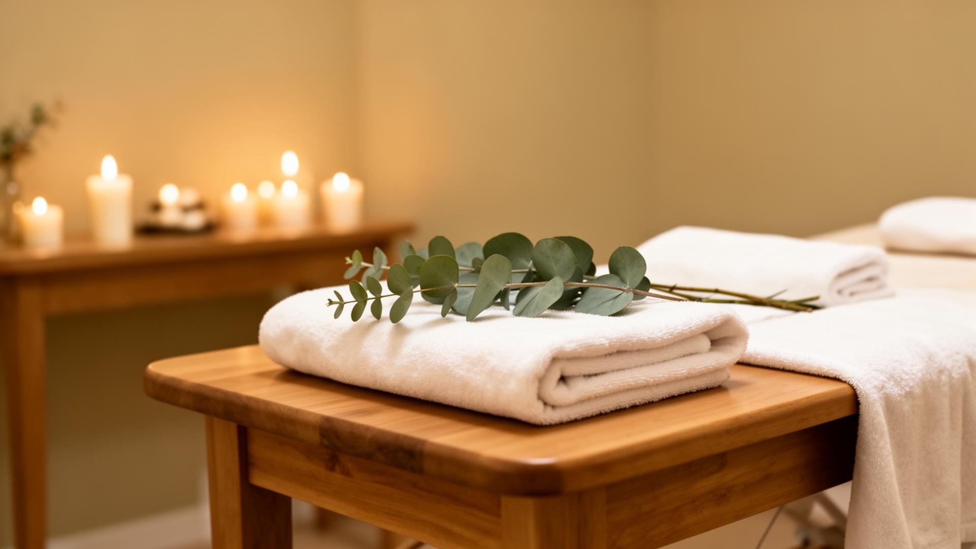 Tranquil spa interior with warm candle lighting
